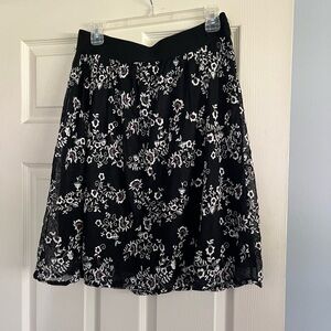 Joe B skirt Joe Benbasset black eyelet lace skirt embroidered red formal floral